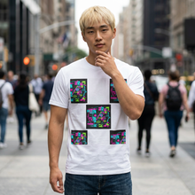 Load image into Gallery viewer, Anti Face Recognition Adversarial Clothing Retro Neon Collage T-Shirt