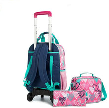 Load image into Gallery viewer, School Wheeled backpack Bag School bag with wheels Trolley Satchel bag Kids School Rolling backpack for girls School Trolley Bag
