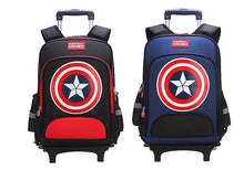 Load image into Gallery viewer, Kids Primary School wheeled backpack set with handbag School Trolley Backpack Bag Set School Rolling Luggage Backpack for Boys