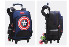 Load image into Gallery viewer, Kids Primary School wheeled backpack set with handbag School Trolley Backpack Bag Set School Rolling Luggage Backpack for Boys