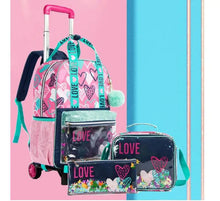 Load image into Gallery viewer, School Wheeled backpack Bag School bag with wheels Trolley Satchel bag Kids School Rolling backpack for girls School Trolley Bag