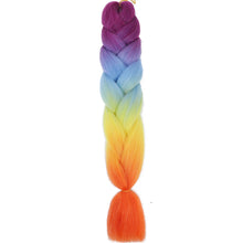 Load image into Gallery viewer, AZQUEEN 24 Inch Jumbo Braids Extensions Synthetic Braiding Hair Afro Ombre Color kanekalon Hair for Children Braid