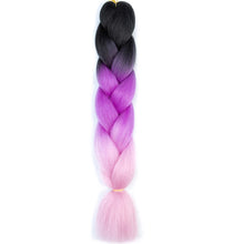 Load image into Gallery viewer, AZQUEEN 24 Inch Jumbo Braids Extensions Synthetic Braiding Hair Afro Ombre Color kanekalon Hair for Children Braid