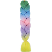 Load image into Gallery viewer, AZQUEEN 24 Inch Jumbo Braids Extensions Synthetic Braiding Hair Afro Ombre Color kanekalon Hair for Children Braid