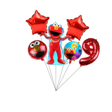 Load image into Gallery viewer, Cartoon Sesames Street Birthday Party Decor Elmo and Friends Theme Tablecloth Plate Balloon Set Cake Decor Baby Shower