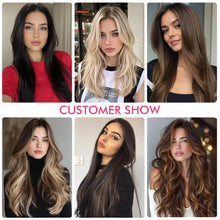 Load image into Gallery viewer, 100% Remy Human Hair Toppers For Women 7x11CM Straight Human Hair Topper With Clips 12 Inch Natural Looking Hairpieces Systems