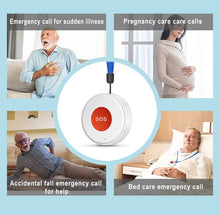 Load image into Gallery viewer, Tuya WiFi SOS Panic Call Button Smart Life APP Rechargeable Battery One Key Alarm For Patient Kids Elderly Man Hanging Rope