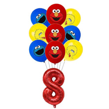 Load image into Gallery viewer, Cartoon Sesames Street Birthday Party Decor Elmo and Friends Theme Tablecloth Plate Balloon Set Cake Decor Baby Shower