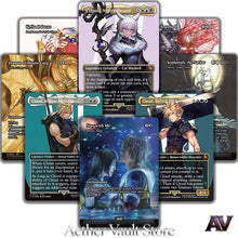 Load image into Gallery viewer, FIN/FIC/FCA Commander Series Set Cloud Y'shtola Sephiroth Traveling Chocobo Ancient Copper Dragon HoloFoil Proxy Cards