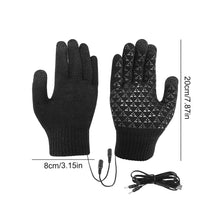 Load image into Gallery viewer, Electric Heated Gloves Touch Screen Outdoor Riding Skiing Mitten USB Heated Gloves for Backpacking Mountaineering (no battery)