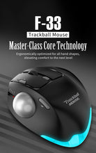 Load image into Gallery viewer, Lefon F33/F26C/F35B Trackball Mouse/ Bluetooth Ergonomic Mouse 2.4G Wireless Rechargeable Rollerball Mice for PC Office Drawing