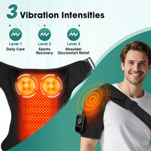 Load image into Gallery viewer, Electric Heating Vibration Shoulder Massager Wrap 3 Massage Mode 3 Adjustabal Temperature Shoulder Support Belt Strap