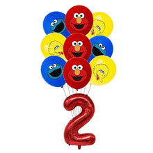 Load image into Gallery viewer, Cartoon Sesames Street Birthday Party Decor Elmo and Friends Theme Tablecloth Plate Balloon Set Cake Decor Baby Shower