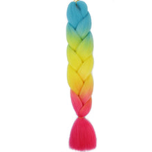 Load image into Gallery viewer, AZQUEEN 24 Inch Jumbo Braids Extensions Synthetic Braiding Hair Afro Ombre Color kanekalon Hair for Children Braid
