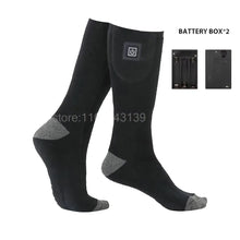 Load image into Gallery viewer, Winter Heated Socks With Battery Box Thermal Socks Women Men Heating Foot Warmer Electric Fever Socks Hiking Ski Warm Outdoor