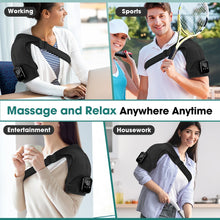 Load image into Gallery viewer, Electric Heating Vibration Shoulder Massager Wrap 3 Massage Mode 3 Adjustabal Temperature Shoulder Support Belt Strap