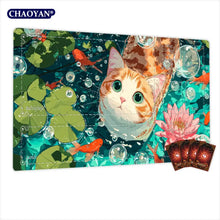 Load image into Gallery viewer, Pink lotus and orange cat Magic Card Battle Mat MTG Playmat Anti-slip Base 35X60CM Gathering Gaming Mats Board Game Mat for TCG