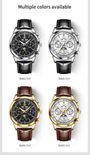Load image into Gallery viewer, OLEVS 7117 New Automatic Man Watch Luxury Fashion Leather Strap Mechanical Watches for Men 24 Hour Moon Phase Calendar Men Watch