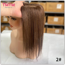 Load image into Gallery viewer, 100% Remy Human Hair Toppers For Women 7x11CM Straight Human Hair Topper With Clips 12 Inch Natural Looking Hairpieces Systems