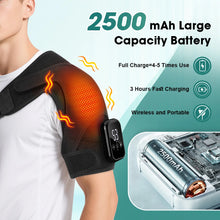 Load image into Gallery viewer, Electric Heating Vibration Shoulder Massager Wrap 3 Massage Mode 3 Adjustabal Temperature Shoulder Support Belt Strap