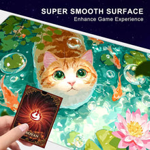 Load image into Gallery viewer, Pink lotus and orange cat Magic Card Battle Mat MTG Playmat Anti-slip Base 35X60CM Gathering Gaming Mats Board Game Mat for TCG