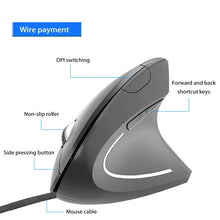 Load image into Gallery viewer, Lenovo Wireless Bluetooth Vertical Mouse 2.4G Ergonomic Side Grip Silent Rechargeable Gaming Laptop PC Computer Adjustable DPI