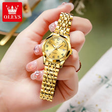 Load image into Gallery viewer, OLEVS 9970 Men Watch Original Brand Waterproof Luminous Quartz Watch Rhombus Mirror Stainless Steel Date-Day-Date Watch With Box
