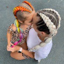 Load image into Gallery viewer, AZQUEEN 24 Inch Jumbo Braids Extensions Synthetic Braiding Hair Afro Ombre Color kanekalon Hair for Children Braid