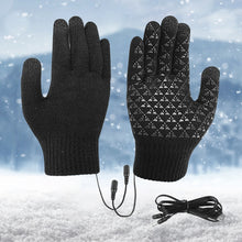 Load image into Gallery viewer, Electric Heated Gloves Touch Screen Outdoor Riding Skiing Mitten USB Heated Gloves for Backpacking Mountaineering (no battery)