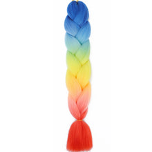 Load image into Gallery viewer, AZQUEEN 24 Inch Jumbo Braids Extensions Synthetic Braiding Hair Afro Ombre Color kanekalon Hair for Children Braid
