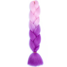 Load image into Gallery viewer, AZQUEEN 24 Inch Jumbo Braids Extensions Synthetic Braiding Hair Afro Ombre Color kanekalon Hair for Children Braid