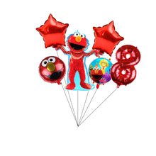 Load image into Gallery viewer, Cartoon Sesames Street Birthday Party Decor Elmo and Friends Theme Tablecloth Plate Balloon Set Cake Decor Baby Shower