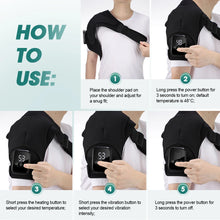 Load image into Gallery viewer, Electric Heating Vibration Shoulder Massager Wrap 3 Massage Mode 3 Adjustabal Temperature Shoulder Support Belt Strap