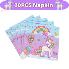 Load image into Gallery viewer, Kids Girls Unicorn Birthday Party Decoration Plate Cup Happy 1st Unicorn 3D Balloon Kid Favors Gift Wedding Baby Shower Supplies