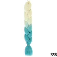 Load image into Gallery viewer, AZQUEEN 24 Inch Jumbo Braids Extensions Synthetic Braiding Hair Afro Ombre Color kanekalon Hair for Children Braid