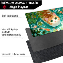 Load image into Gallery viewer, Pink lotus and orange cat Magic Card Battle Mat MTG Playmat Anti-slip Base 35X60CM Gathering Gaming Mats Board Game Mat for TCG