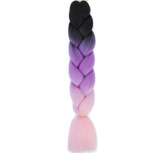 Load image into Gallery viewer, AZQUEEN 24 Inch Jumbo Braids Extensions Synthetic Braiding Hair Afro Ombre Color kanekalon Hair for Children Braid