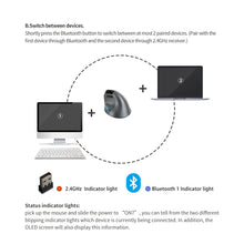 Load image into Gallery viewer, Lefon F33/F26C/F35B Trackball Mouse/ Bluetooth Ergonomic Mouse 2.4G Wireless Rechargeable Rollerball Mice for PC Office Drawing