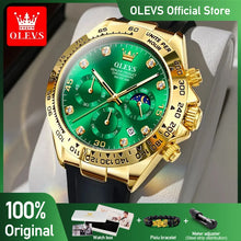 Load image into Gallery viewer, OLEVS 2875 Men's Watches Luxury Multifunctional Original Quartz Wirst Watch Man Waterproof Luminous Date Moon Phase Christmas