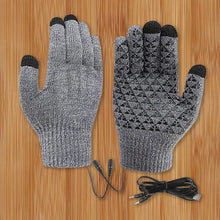Load image into Gallery viewer, Electric Heated Gloves Touch Screen Outdoor Riding Skiing Mitten USB Heated Gloves for Backpacking Mountaineering (no battery)