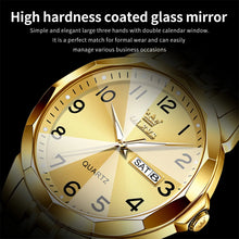 Load image into Gallery viewer, OLEVS 9970 Men Watch Original Brand Waterproof Luminous Quartz Watch Rhombus Mirror Stainless Steel Date-Day-Date Watch With Box
