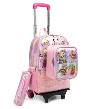 Load image into Gallery viewer, School Wheeled backpack Bag School bag with wheels Trolley Satchel bag Kids School Rolling backpack for girls School Trolley Bag