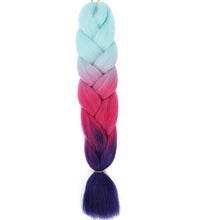 Load image into Gallery viewer, AZQUEEN 24 Inch Jumbo Braids Extensions Synthetic Braiding Hair Afro Ombre Color kanekalon Hair for Children Braid