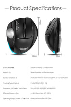 Load image into Gallery viewer, Lefon F33/F26C/F35B Trackball Mouse/ Bluetooth Ergonomic Mouse 2.4G Wireless Rechargeable Rollerball Mice for PC Office Drawing