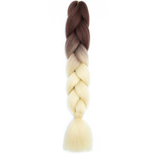 Load image into Gallery viewer, AZQUEEN 24 Inch Jumbo Braids Extensions Synthetic Braiding Hair Afro Ombre Color kanekalon Hair for Children Braid