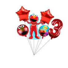 Load image into Gallery viewer, Cartoon Sesames Street Birthday Party Decor Elmo and Friends Theme Tablecloth Plate Balloon Set Cake Decor Baby Shower