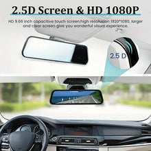Load image into Gallery viewer, 9.66"IPS Touch Screen Mirror Dash Cam Front and Rear, 4K Dual Recording, AHD Backup Camera, Night Vision, G-Sensor. Limited Time
