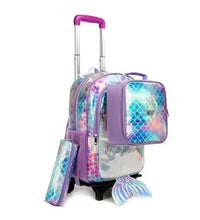 Load image into Gallery viewer, School Wheeled backpack Bag School bag with wheels Trolley Satchel bag Kids School Rolling backpack for girls School Trolley Bag