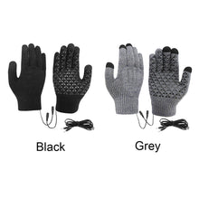 Load image into Gallery viewer, Electric Heated Gloves Touch Screen Outdoor Riding Skiing Mitten USB Heated Gloves for Backpacking Mountaineering (no battery)