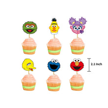 Load image into Gallery viewer, Cartoon Sesames Street Birthday Party Decor Elmo and Friends Theme Tablecloth Plate Balloon Set Cake Decor Baby Shower